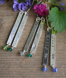 hand stamped tag necklace