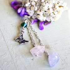 Butterfly Miscarriage Necklace with Emerald Birthstone