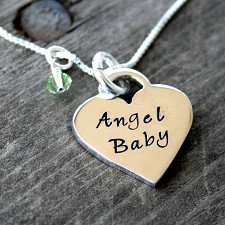 Angel Baby Heart Miscarriage Necklace