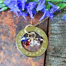 Angel Baby Miscarriage Affirmation Necklace 14k Gold 5 Birthstones