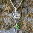 Forget Me Not Heart Miscarriage Necklace with Peridot Birthstone