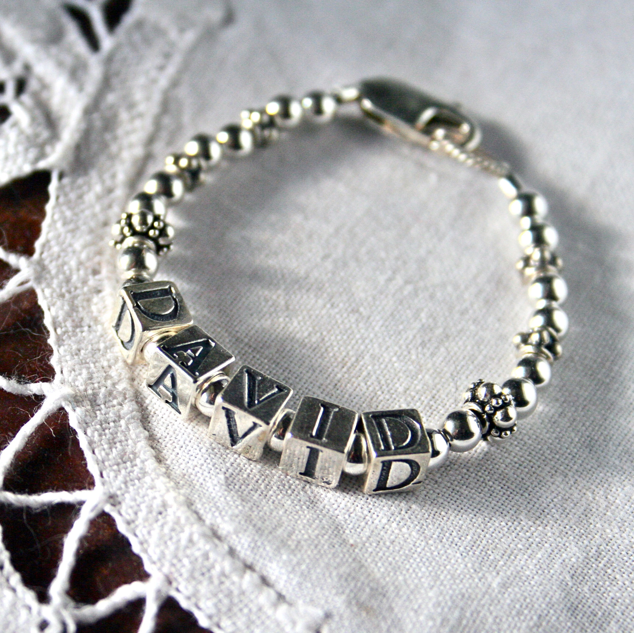 Silver Name Bracelet by Grow-With-Me® - BeadifulBABY