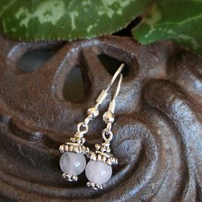 Fertility Earrings in Rose Quartz