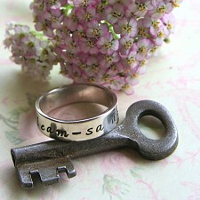Hand Stamped Sterling Ring