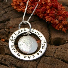 Love you to the moon and back eternity circle