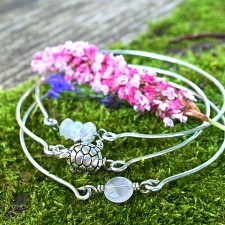 Silver Stacking Fertility Bracelet Bangles