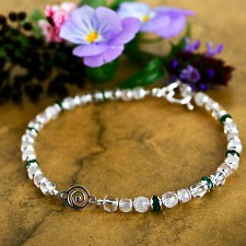 Spiral Fertility Bracelet Quartz and Aventurine