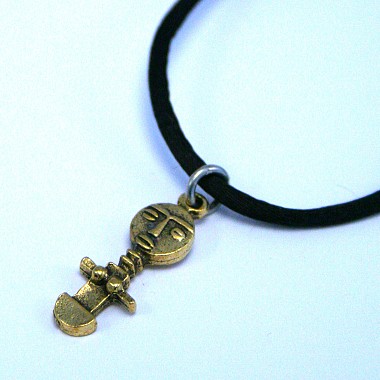 Bronze Akua’ba Fertility Doll Necklace