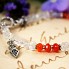 Carnelian and Quartz Fertility Bracelet with Fertility Goddess Charm