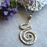 Hammered Pregnancy Pendant in Sterling Silver