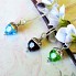 Personalised Acorn Necklace - Aquamarine, Garnet, Peridot Birthstones