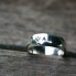 Rounded Sterling Silver Ring - Hand Stamped BLOCK