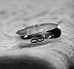 Rounded Sterling Silver Ring - Hand Stamped Infinity