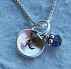 Stamped Sterling Silver Domed Initial Tag