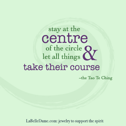 Stay at the centre of the circle