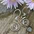 Baby Love Pregnancy Earrings Rose Quartz and Sterling Silver  