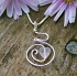 Baby Love Pregnancy Pendant Necklace Rose Quartz and Sterling Silver
