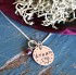 Hand Stamped Silver Disc Necklace