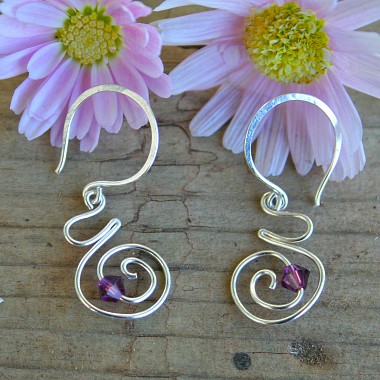 Handcrafted Sterling Silver Pregnancy Earrings