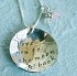 I Love You to the Moon and Back Necklace - Hand Stamped with Gemstones