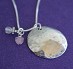I Love You to the Moon and Back Necklace - hammered with moonstone