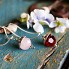 Personalised Acorn Necklace - Rose Quartz, Ruby Birthstone