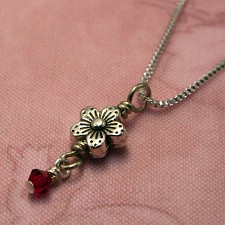 Pewter Forget Me Not Necklace