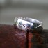 Rounded Sterling Silver Ring - Hand Stamped BLOCK