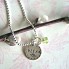 Silver Disc Hand Stamped Necklace