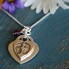 Tiny Footprints Miscarriage Necklace with Extra Sterling Heart Charm